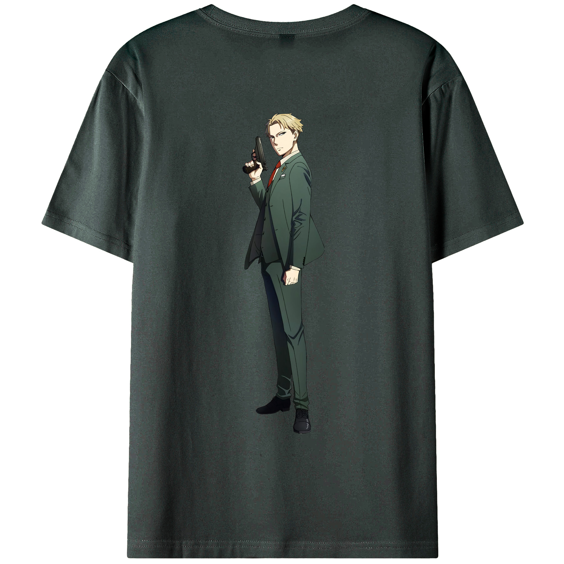 （画像用） SPY×FAMILY间谍家家酒 綿100％ メンズ半袖Tシャツ（バックプリント） 通気性